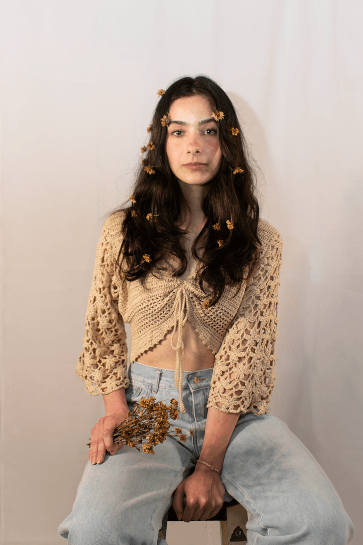 Retrato de Agustina Weber, artista de Paisaje matérico